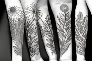 Flowers spikelets tattoo idea