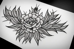 Flowers spikelets tattoo idea