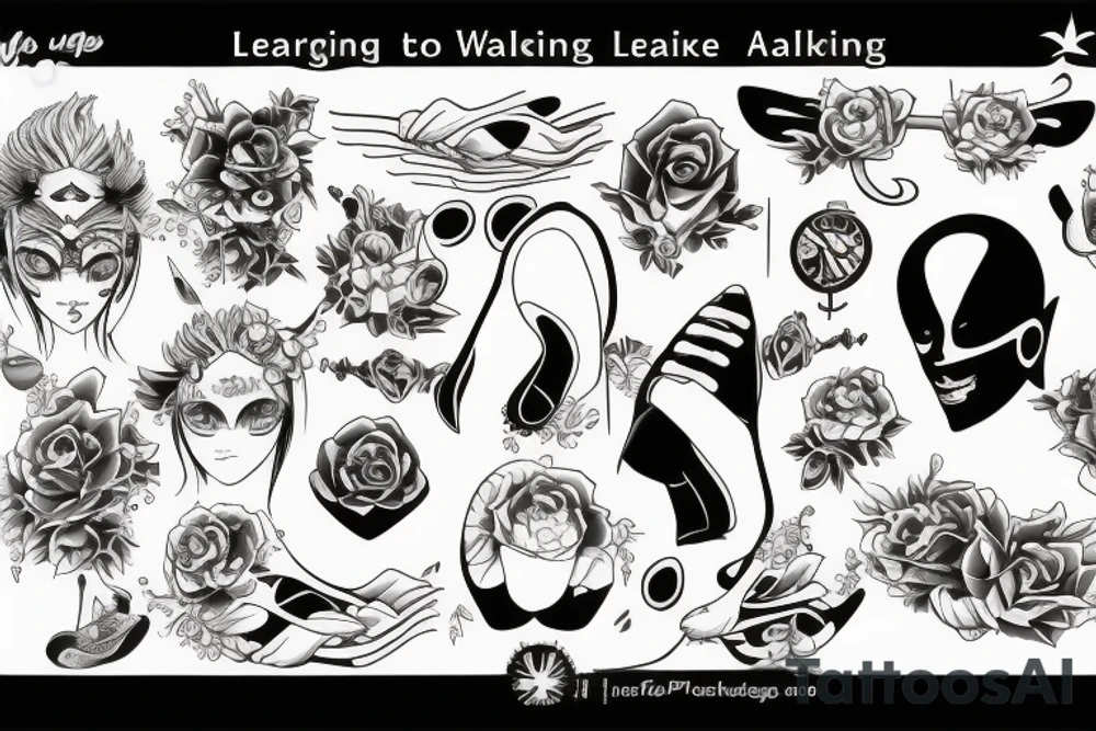 Learning to walk tattoo idea