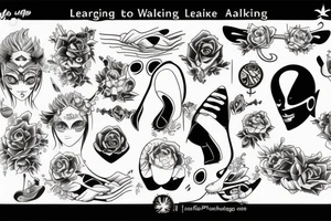 Learning to walk tattoo idea