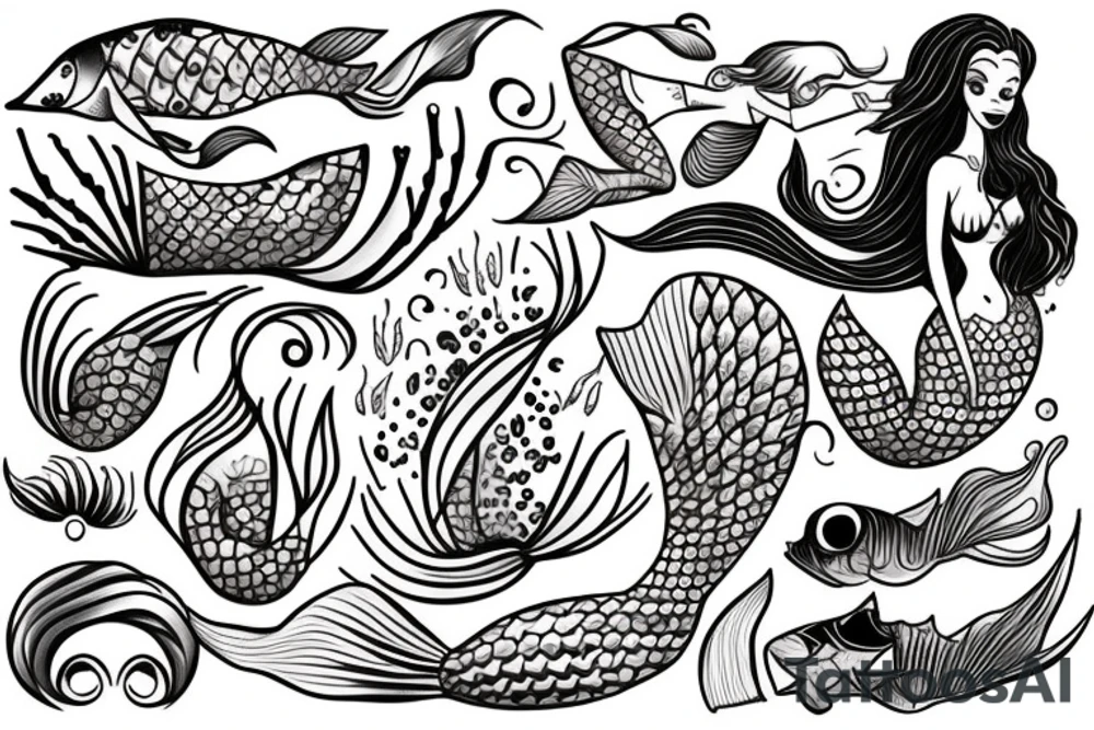 a mermaid tattoo idea