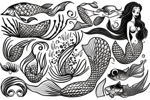 a mermaid tattoo idea