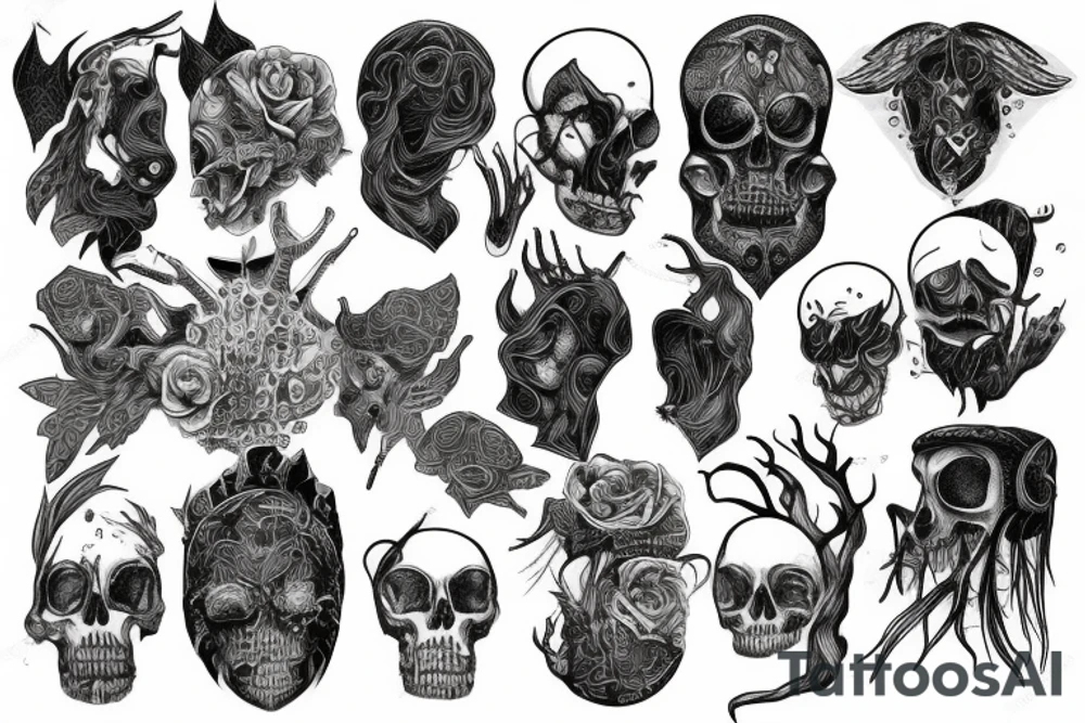 Dark, depressive, schizophrenic tattoo idea
