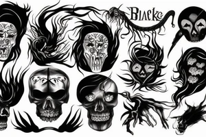 Dark, depressive, schizophrenic, macabre, sombre tattoo idea