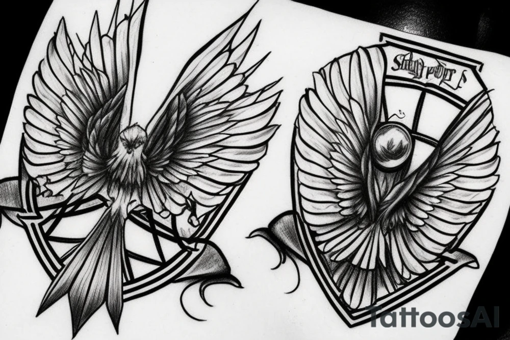 Golden snitch Harry potter tattoo idea