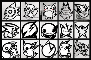 Flash, easy, simple, bolt, pokemon, shiggy, tattoo idea