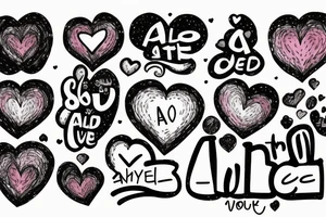 The words "and the universe said you are not alone" with a pixelated heart tattoo idea