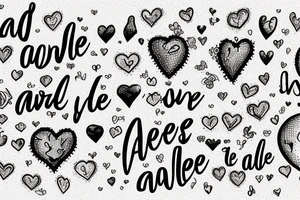The words "and the universe said you are not alone" with a pixelated heart tattoo idea