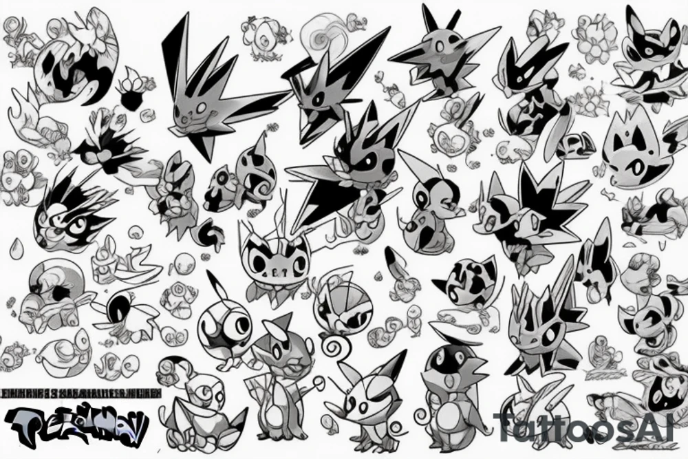 Pokemon, easy, shiggy, water, Dropbox, splash tattoo idea