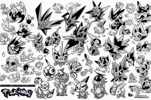 Pokemon, easy, shiggy, water, Dropbox, splash tattoo idea