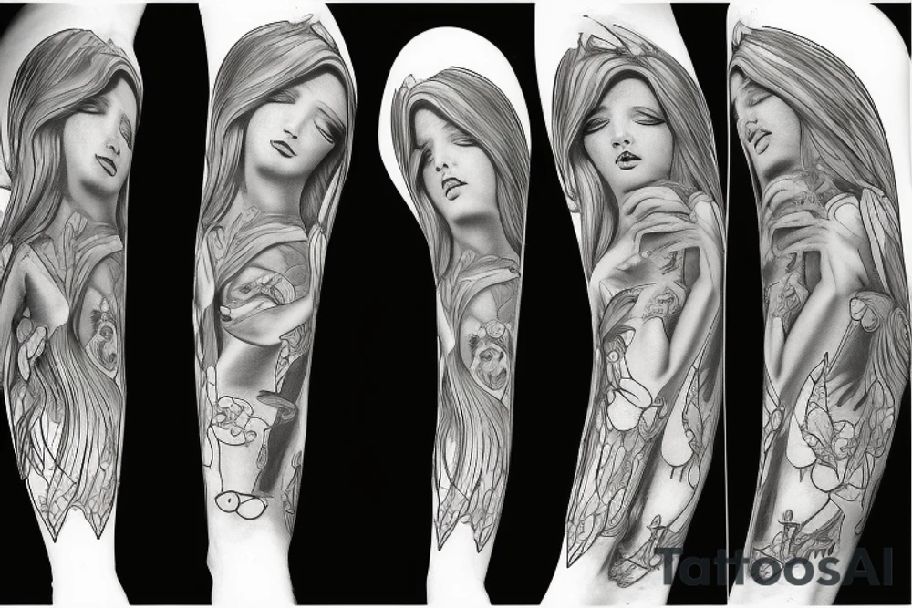 Guardian angel kiss tattoo idea