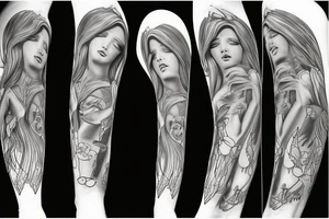 Guardian angel kiss tattoo idea