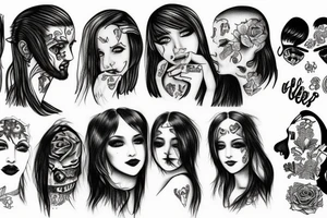 some lil peep vibe tattoos according to death, love, sadness tattoo idea