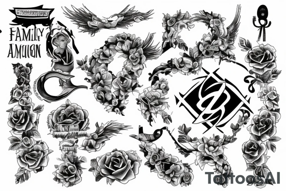 Cross, something about family and intellingence tattoo idea