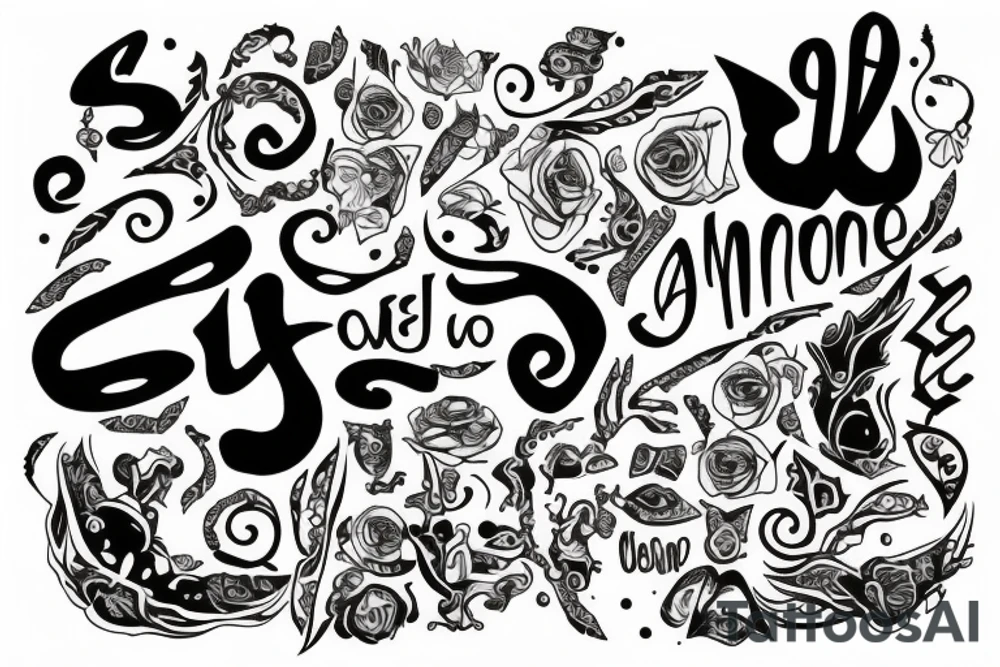 Minoo and Aref, Parents names tattoo idea