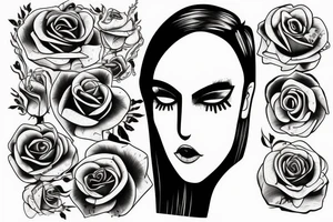 bloody rose, depressed, all alone, lost at sea tattoo idea
