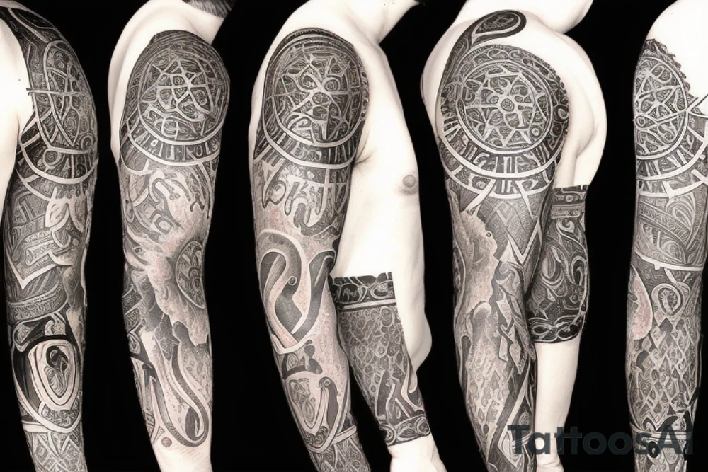 Occult sleeve tattoo idea