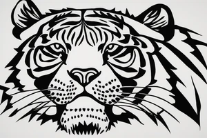 Tiger head tattoo idea