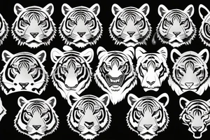 Tiger head tattoo idea