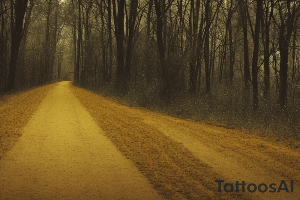 Two roads diverged in a yellow wood,
And sorry I could not travel both
And be one traveler, long I stood
And looked down one as far as I could
To where it bent in the undergrowth;

Then took the other, as just as fair,
And having perhaps the better claim,
Because it was grassy and wanted wear;
Though as for that the passing there
Had worn them really about the same,

And both that morning equally lay
In leaves no step had trodden black.
Oh, I kept the first for another day!
Yet knowing how way leads on to way,
I doubted if I should ever come back.

I shall be telling this with a sigh
Somewhere ages and ages hence:
Two roads diverged in a wood, and I—
I took the one less traveled by,
And that has made all the difference. tattoo idea