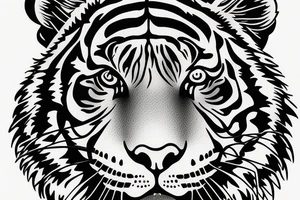 Tiger head tattoo idea