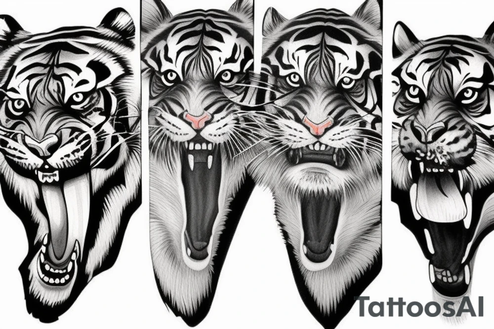 Tiger head tattoo idea