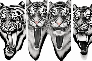 Tiger head tattoo idea