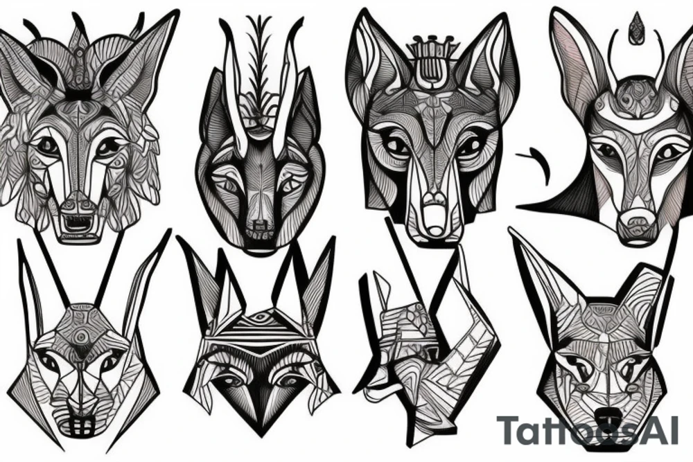 Anubis, wood tattoo idea