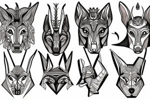 Anubis, wood tattoo idea