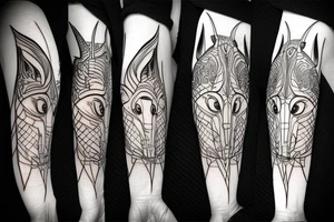 Anubis, wood tattoo idea