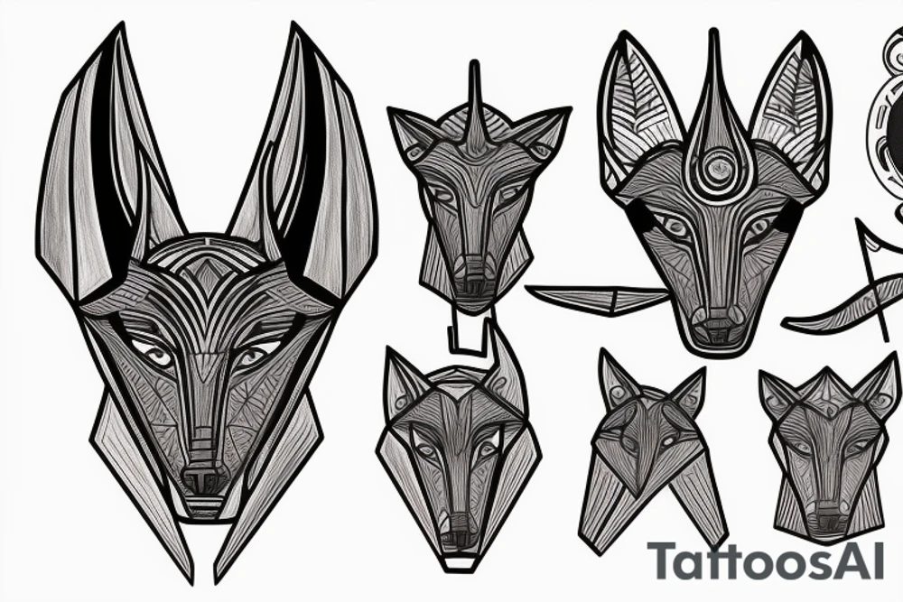 Anubis, wood tattoo idea