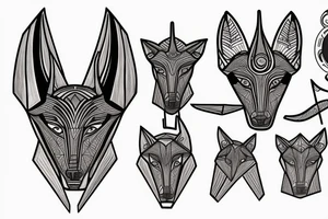 Anubis, wood tattoo idea
