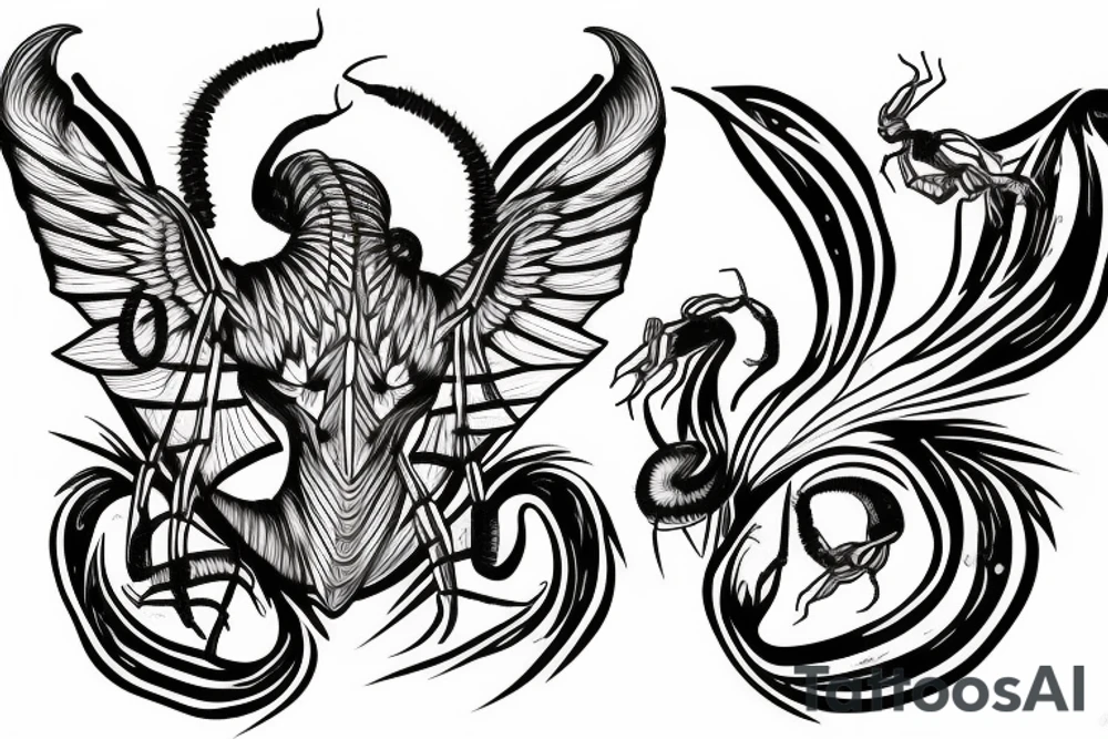 Scorpion wings tattoo idea