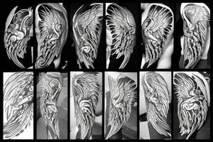 Scorpion wings angel tattoo idea