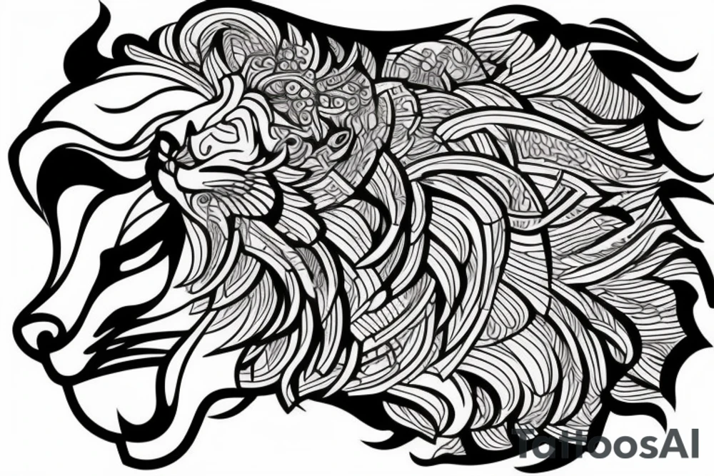 Neo classical 
lion head tattoo idea