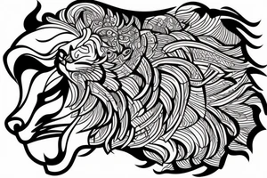 Neo classical 
lion head tattoo idea