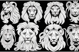 Neo classical 
lion head tattoo idea