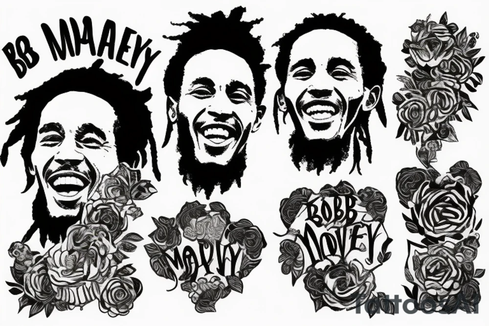 Bob marley one love tattoo idea