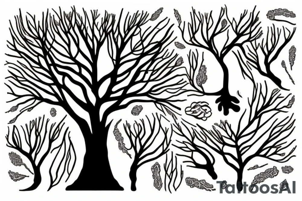 a tree with roots tattoo idea