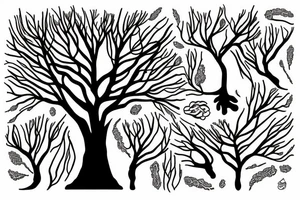 a tree with roots tattoo idea
