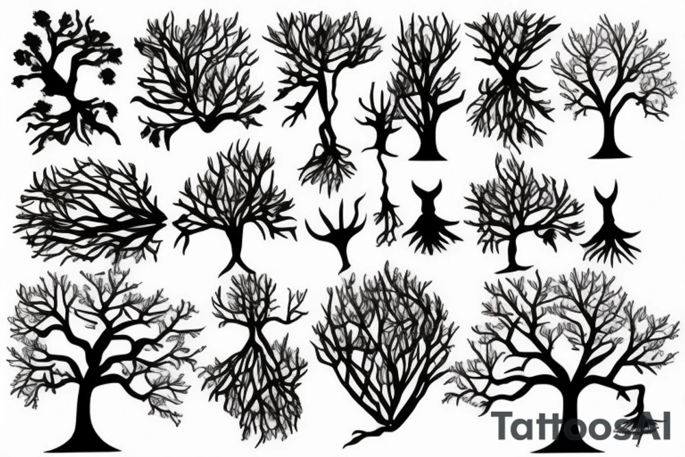 a tree with roots tattoo idea