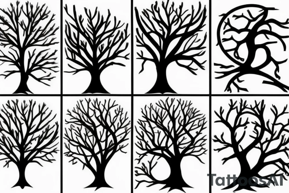 a tree with roots tattoo idea