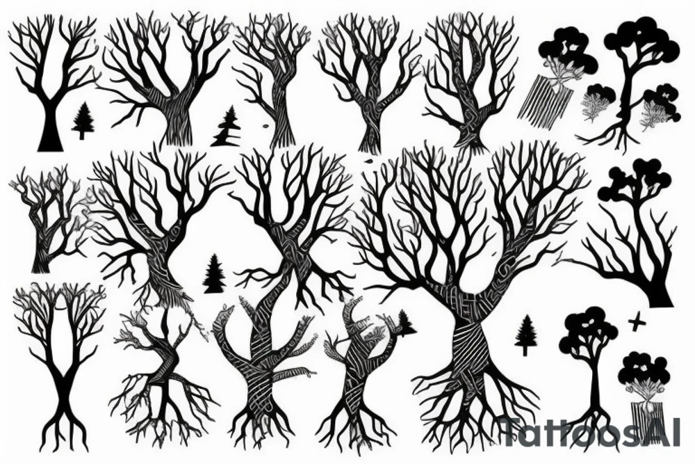 a tree with roots tattoo idea