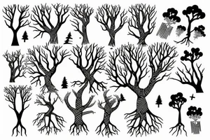 a tree with roots tattoo idea