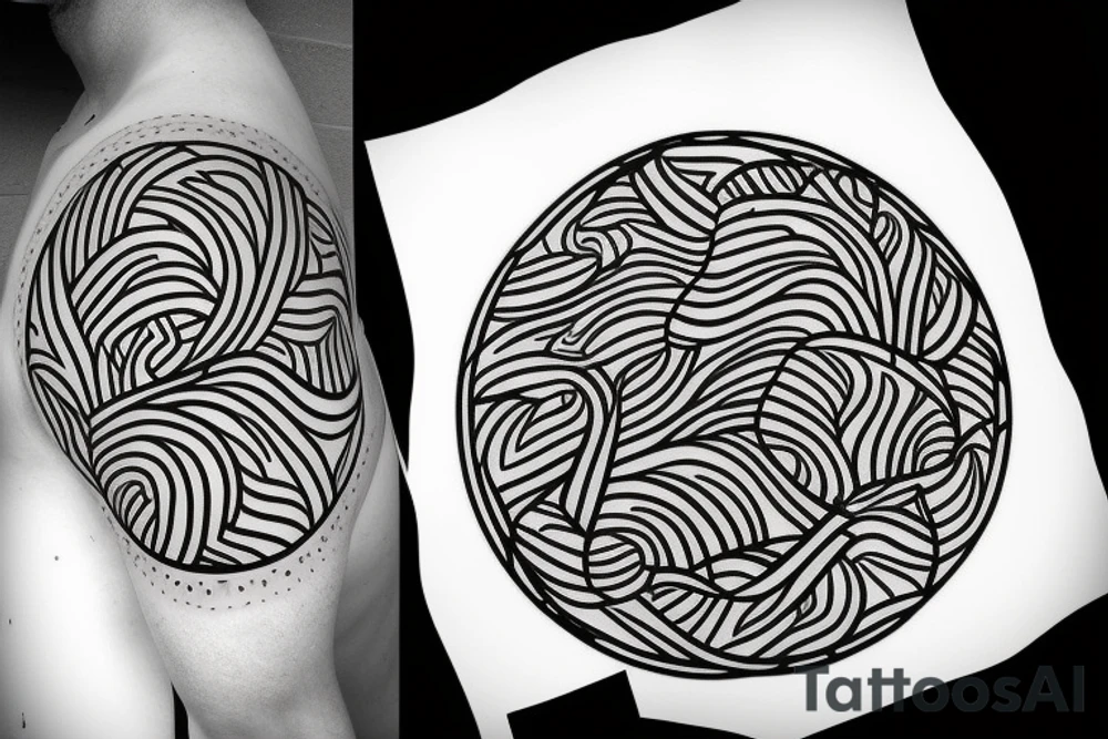 a tree with leaves and roots in a circle tattoo idea