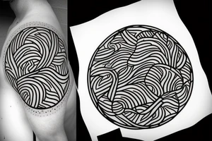 a tree with leaves and roots in a circle tattoo idea