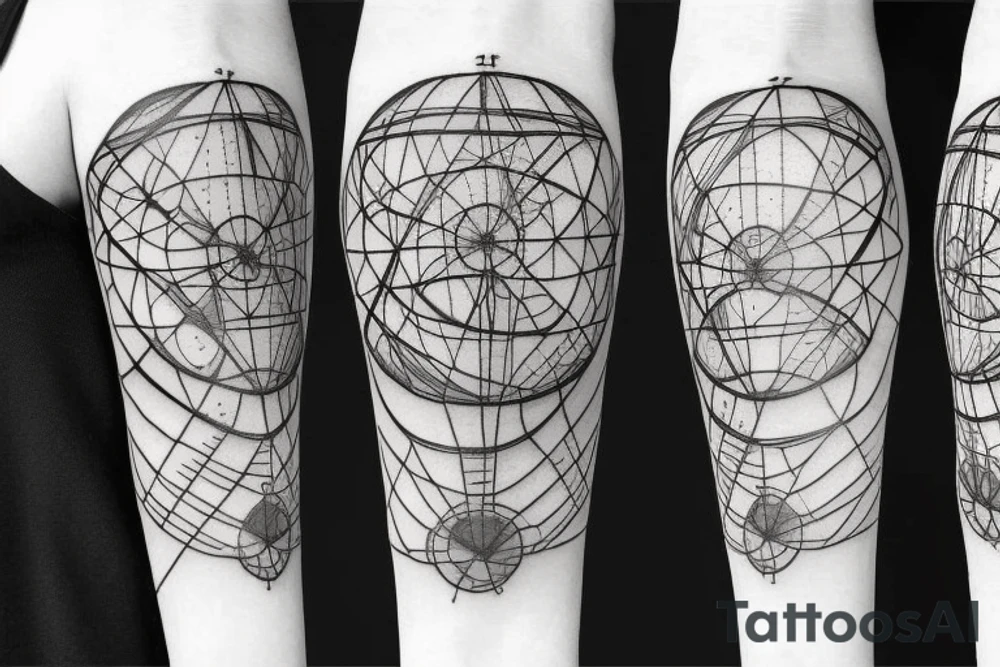 DNA filler realistic with the years 1958 1970 1995 1999 2002 in its composition with an atom design around it tattoo idea