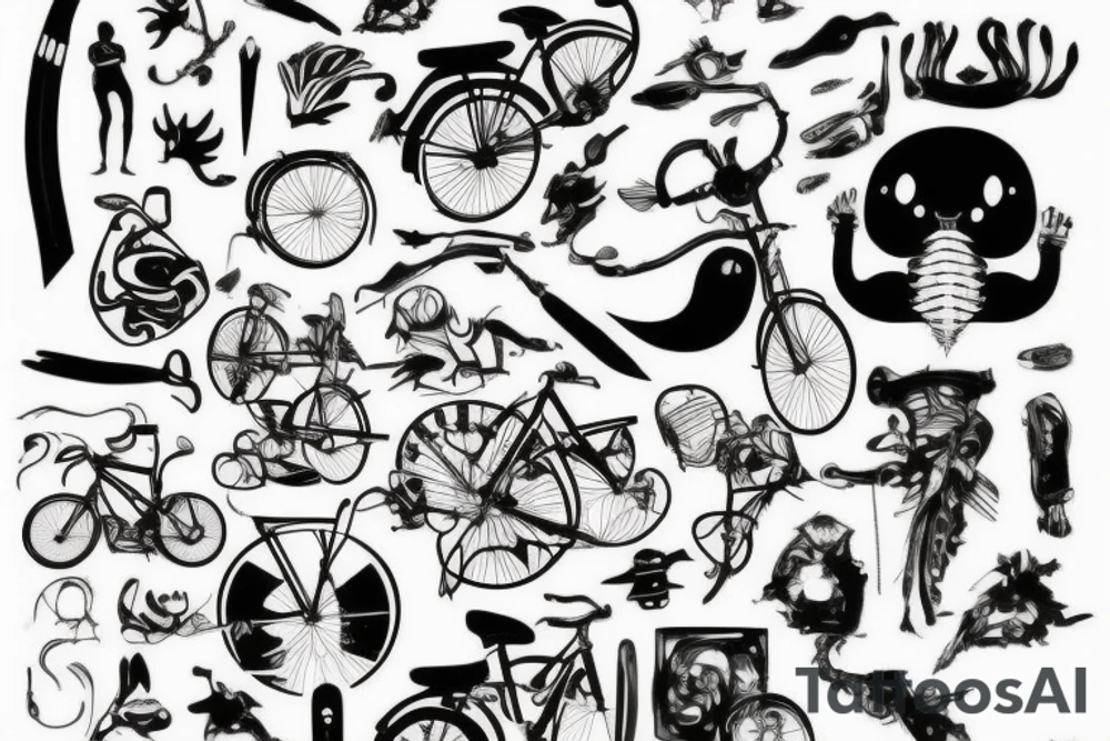 a tail bone is a bike tattoo idea