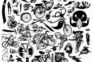 a tail bone is a bike tattoo idea