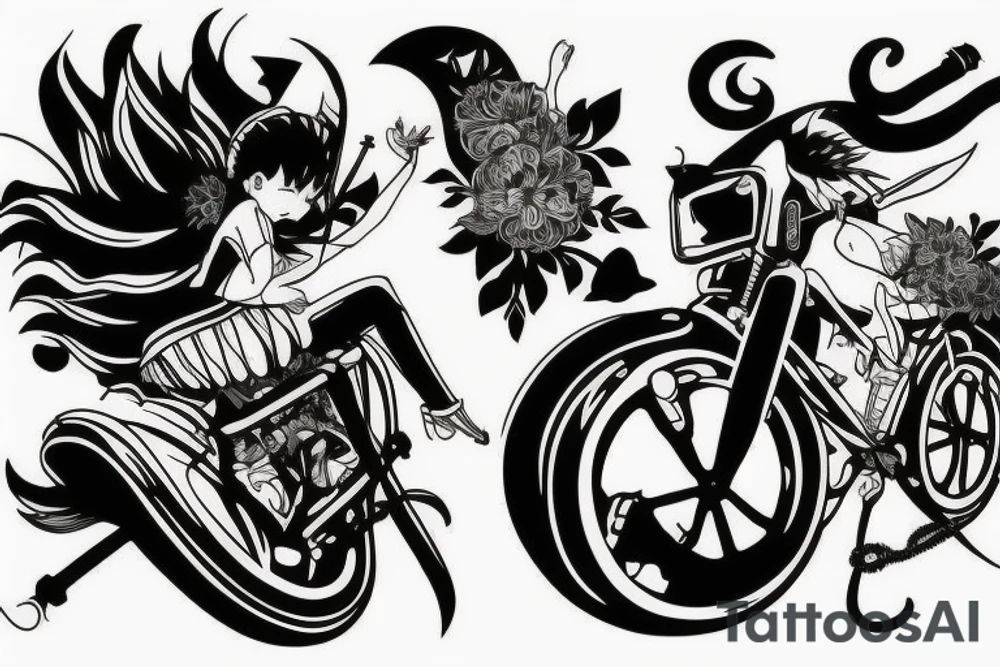 a tail bone is a bike tattoo idea